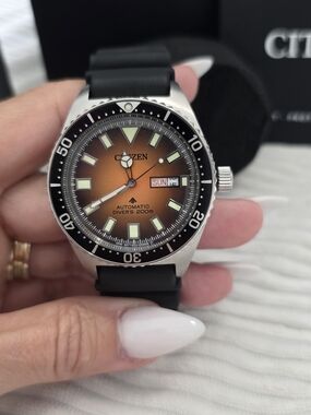 Citizen Automatic Diver's Watch - Orange Fade Dial